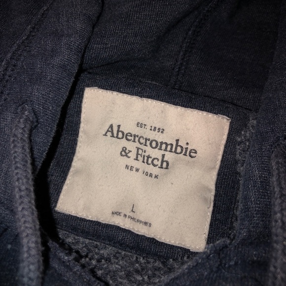 Abercrombie and Fitch navy blue hoodie - Picture 2 of 2